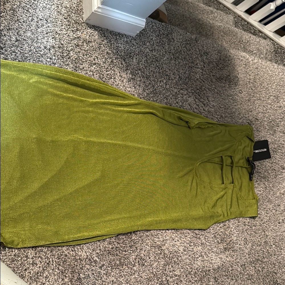 PrettyLittleThing Green Dress Elegant Top